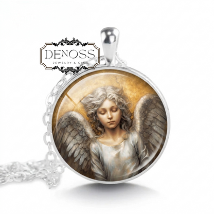 Personalized Guardian Angel Necklace,Spiritual Jewelry