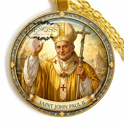 Pope John Paul II Necklace,Catholic Gift,Saint John Paul II Pendant,Religious Jewelry,Catholic Necklace,Patron Saint Charm