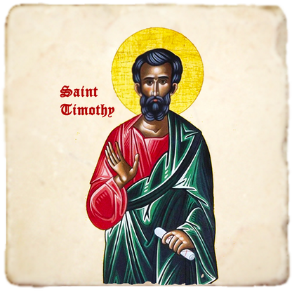 St.Timothy Icon,Men Saints,Marble Icon,Handmade,Prayer gift,Christian Icon