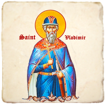 St.Vladimir Icon,Men Saints,Marble Icon,Handmade,Prayer gift,Christian Icon