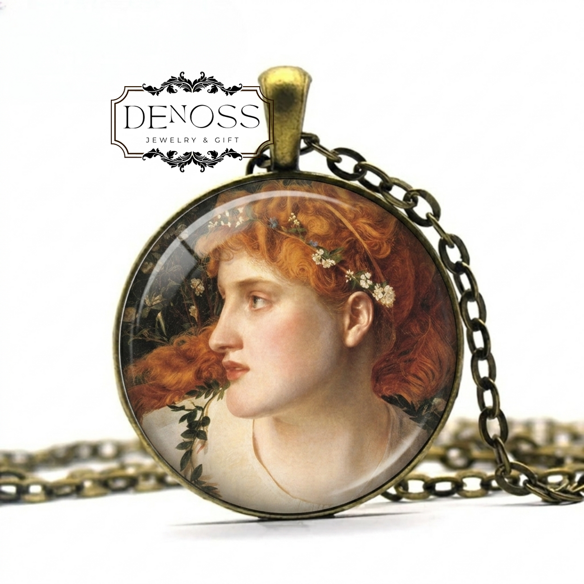 Perdita Pendant Necklace,Frederick Sandys Pre-Raphaelite Art