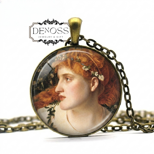 Perdita Pendant Necklace,Frederick Sandys Pre-Raphaelite Art