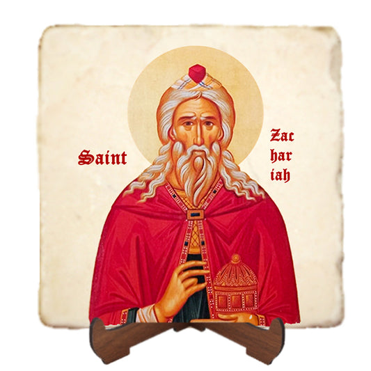 St.Zachariah Icon,Men Saints,Marble Icon,Handmade,Prayer gift,Christian Icon