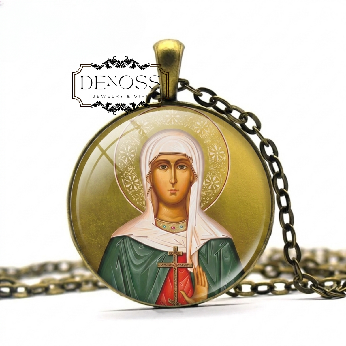 Saint Ariadne of Phrygia Pendant Necklace,Christian Medal