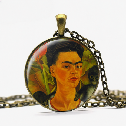 FRIDA KAHLO Necklace,Painter,Surrealist, Magical realist,Mexico,Art Pendant Necklace