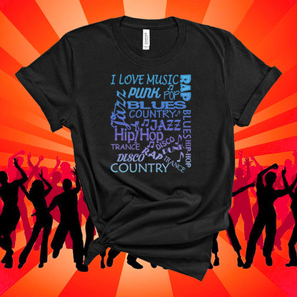 Music genres ocean Music T shirt