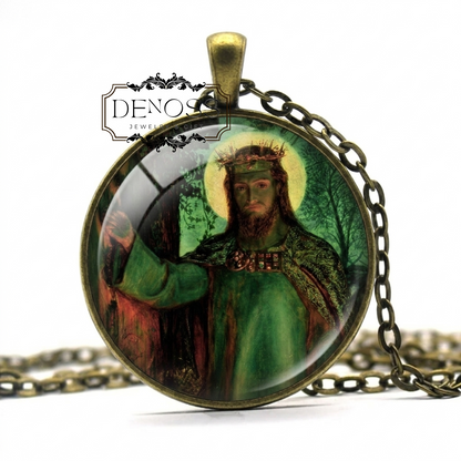 Pre-Raphaelite 'Light of the World' Necklace,Christian Art Gift