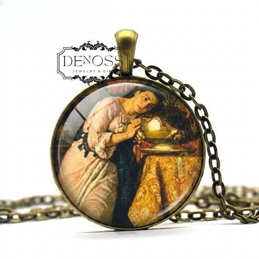 Pre-Raphaelite Necklace,William Holman Hunt Art,Isabella and the Pot of Basil