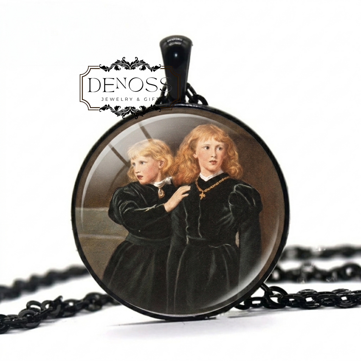 Pre-Raphaelite Princes in the Tower Necklace,John Everett Millais Art