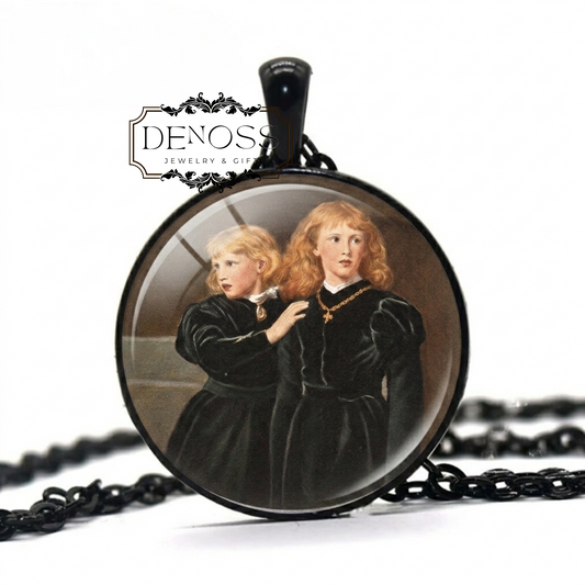 Pre-Raphaelite Princes in the Tower Necklace,John Everett Millais Art