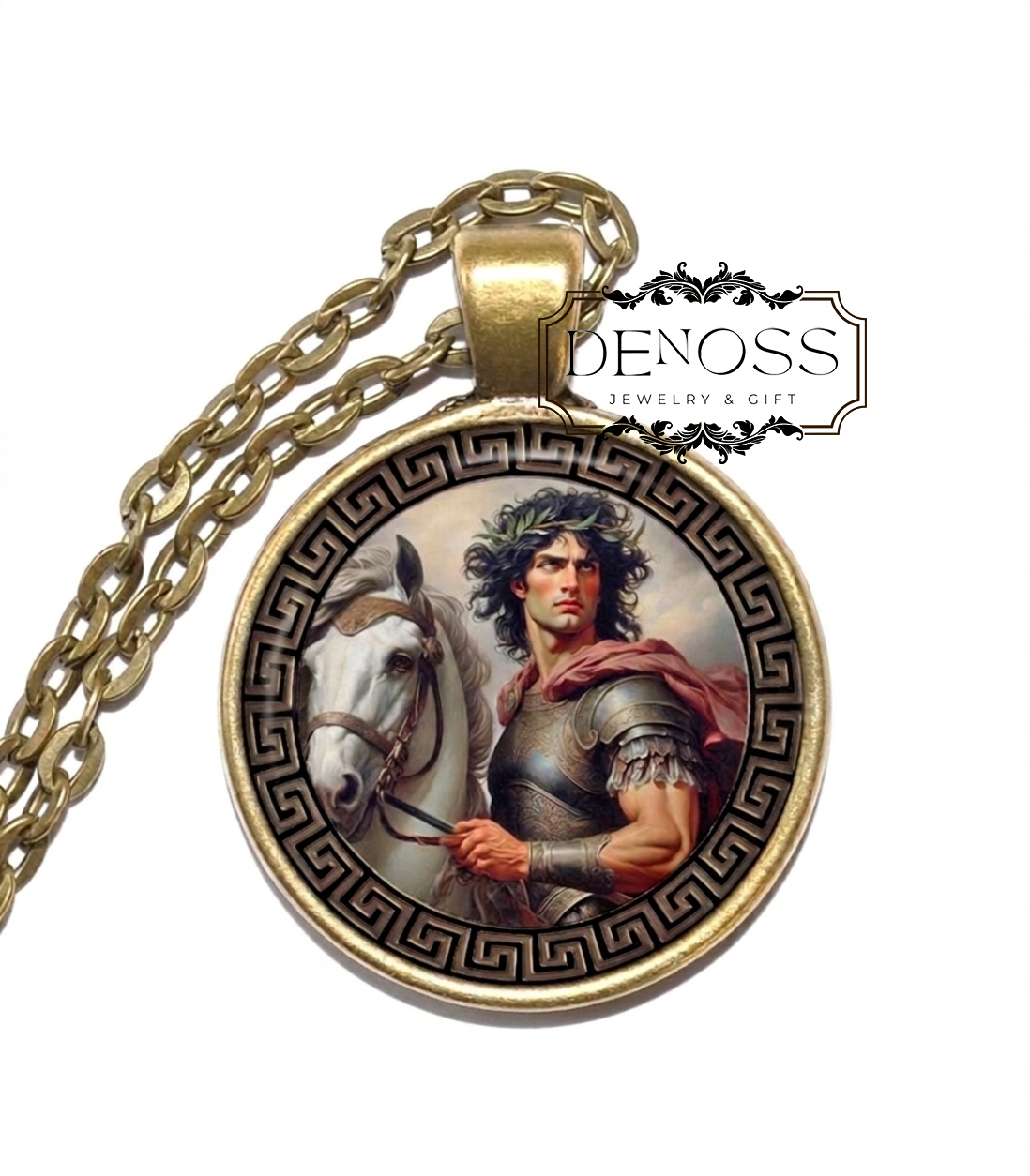 CASTOR Necklace,Dioscuri,Pollux,Loyalty,Bravery,Brotherhood,Mortal Twin,Horseman,Hero,Constellation Gemini,Greek