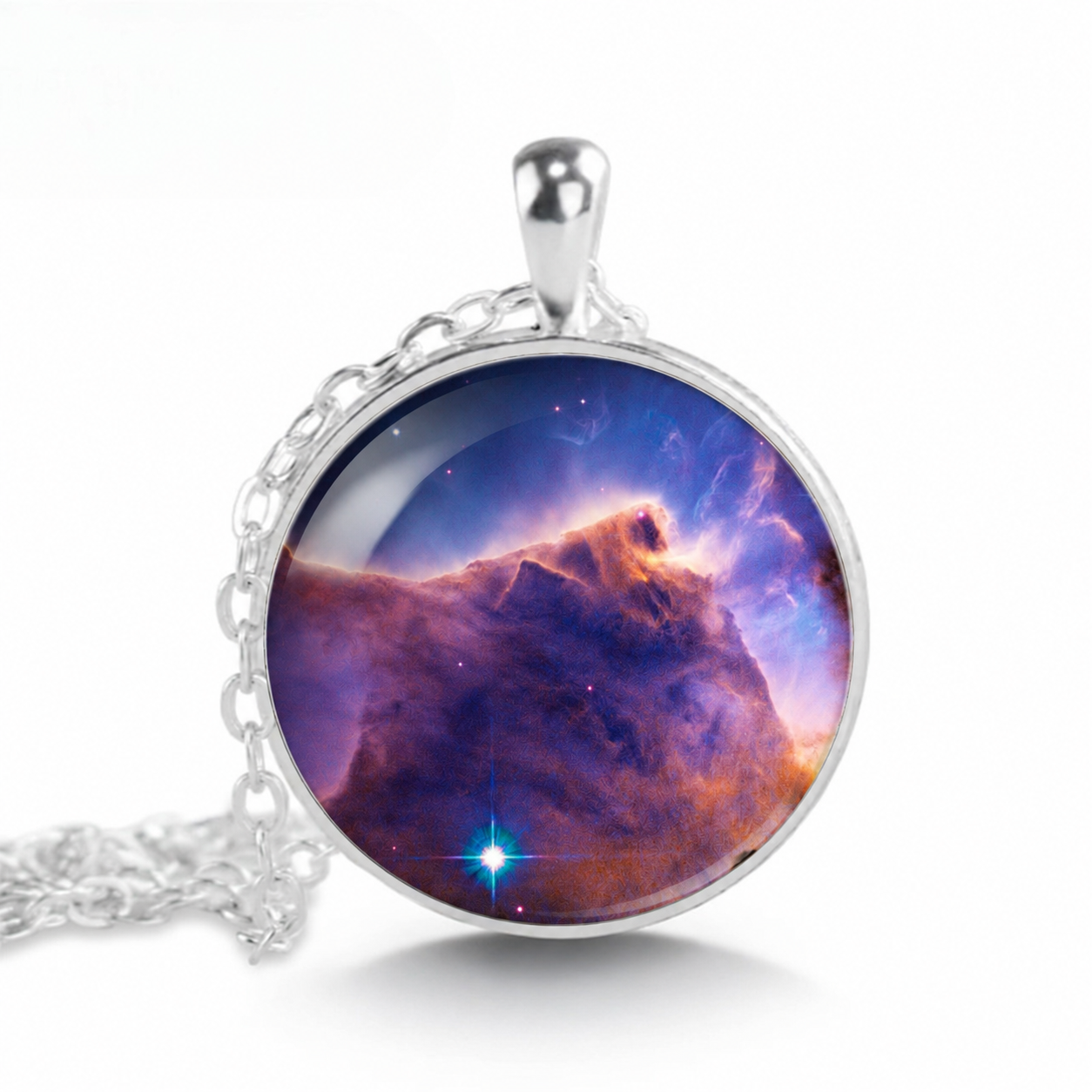 Heavenly Nebula Pendant Necklace,Galaxy Necklace,Stars And Universe Jewelry,Celestial Necklace,Fantasy Necklace