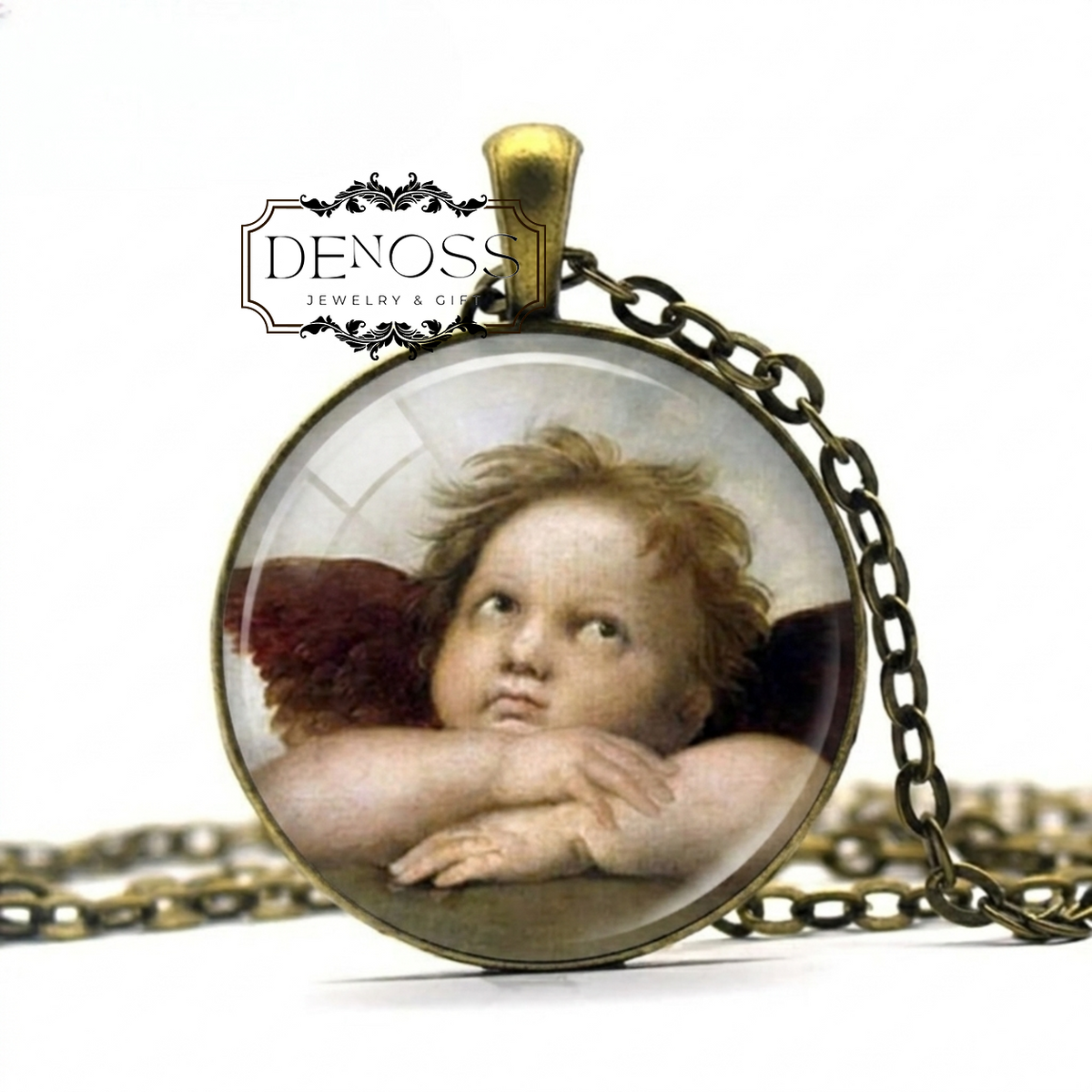 Raphael Angel Necklace,Sistine Chapel Religious Gift