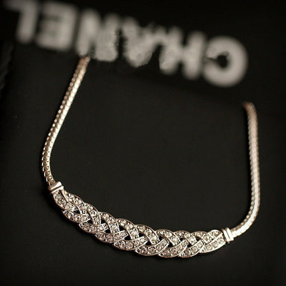 Snake Chain Silver Choker Necklace