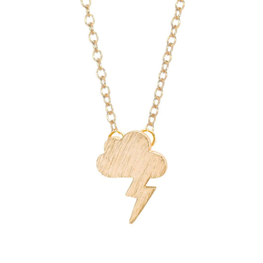 Lightning Cloud Gold Necklace