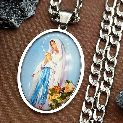 Virgin Mary,Christian Necklace,Religious Gift Jewelry