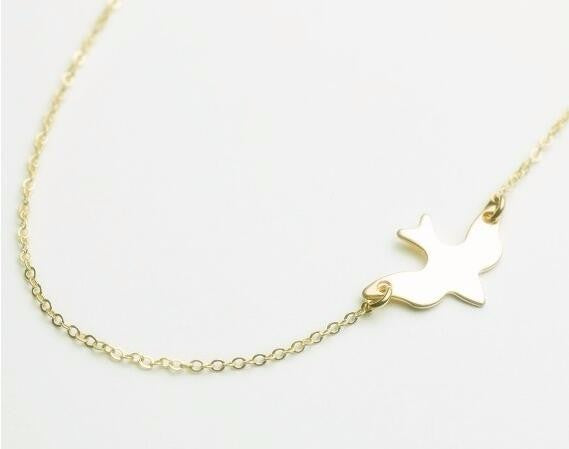 Bird Silver Choker Necklace