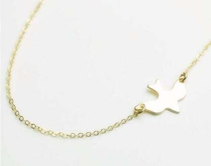Bird Silver Choker Necklace