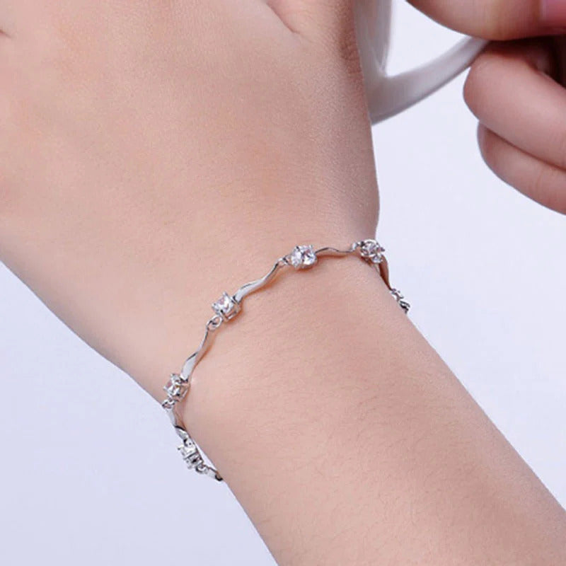 White Gold plated women’s bracelet