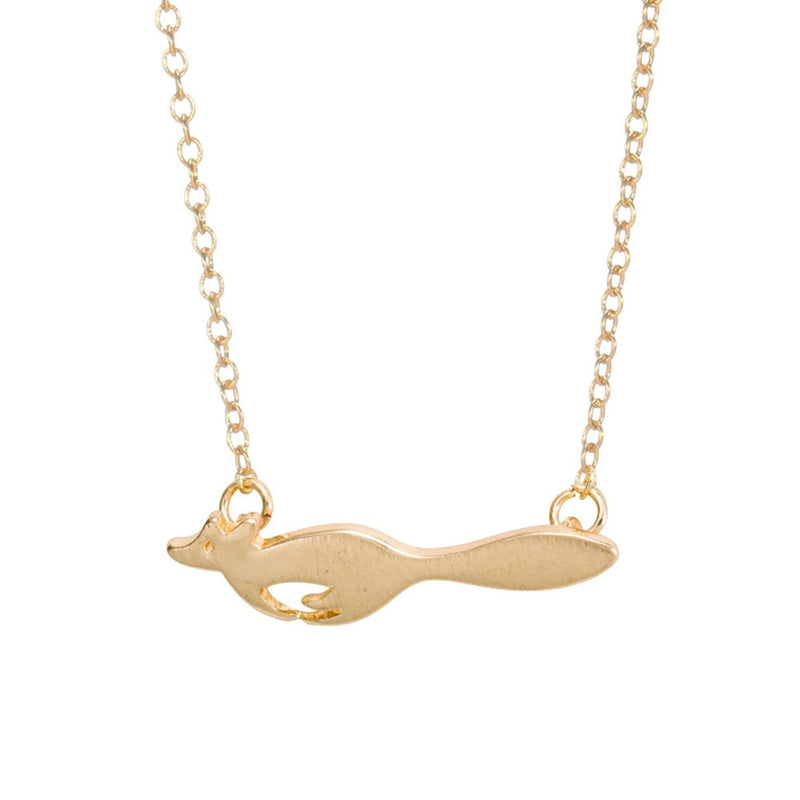 Running Fox Gold-Silver Necklace