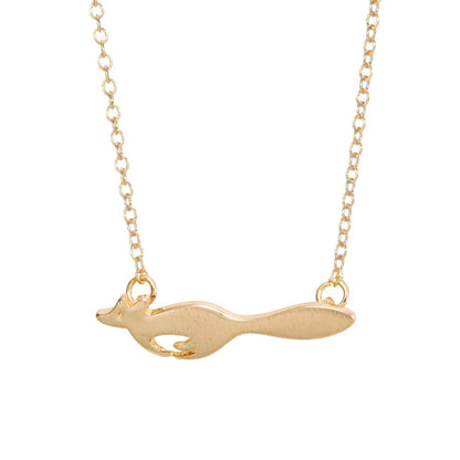 Running Fox Gold-Silver Necklace
