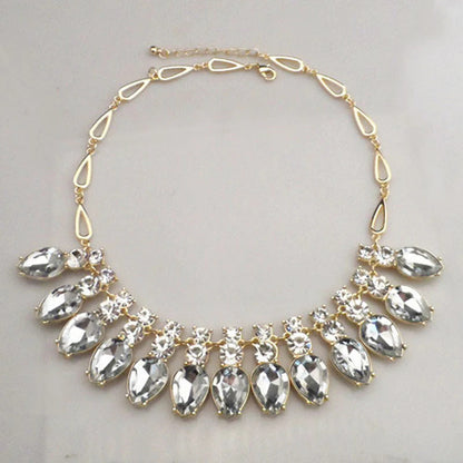 Gold crystal bohemian lady jewelry set