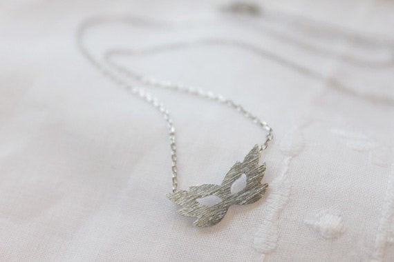 Mask Silver Necklace