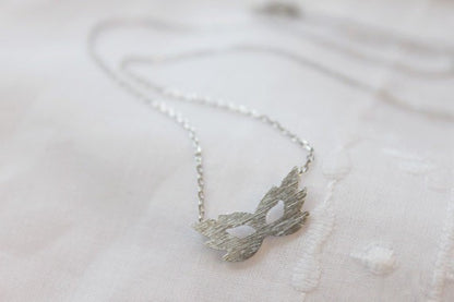 Mask Silver Necklace