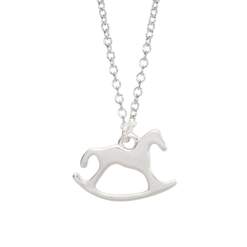 Wooden Horse Necklace,Gold-Silver