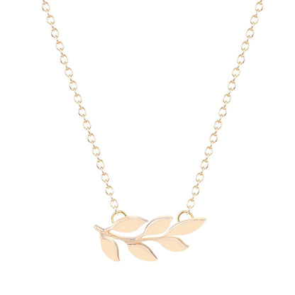 Olive Branch Gold Necklace