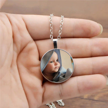 Custom Double Sided Photo Necklace,Personalized Necklace Gift for Birthday - Denoss