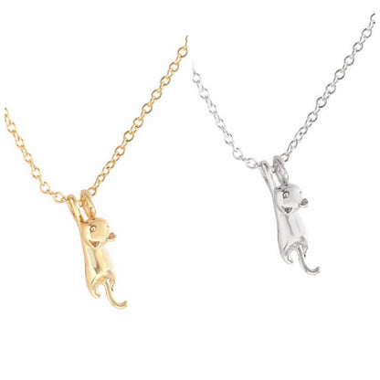 Cute Cat Gold-Silver Necklace