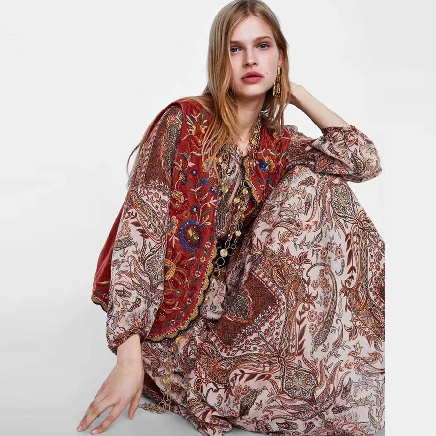 Boho velvet jacket for women