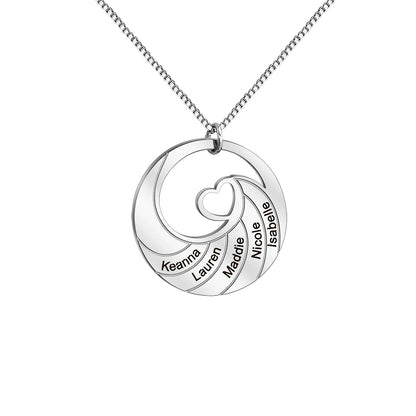 Custom Kid names Wave Necklace