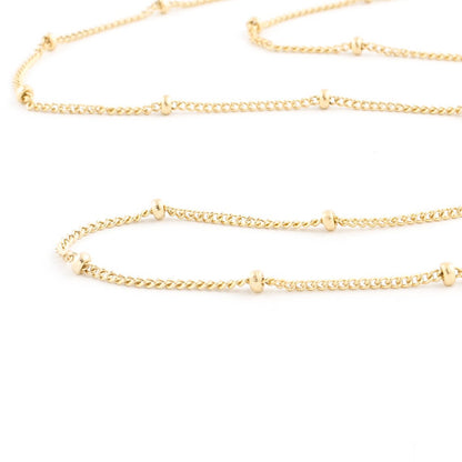 Thin Silver Beaded Necklace