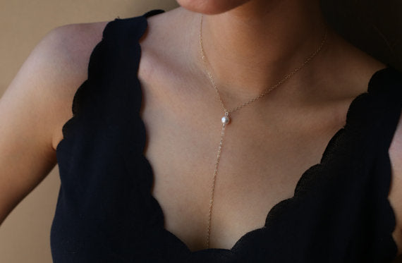 Bar Pearl Gold-Silver Necklace