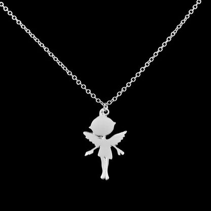 Angel Girl Necklace,silver Minimalist Necklace