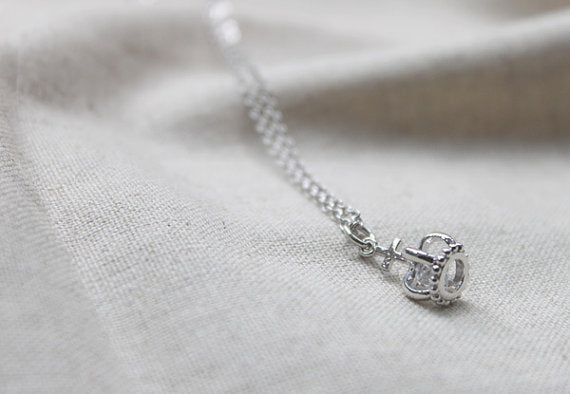 Crown Silver Necklace
