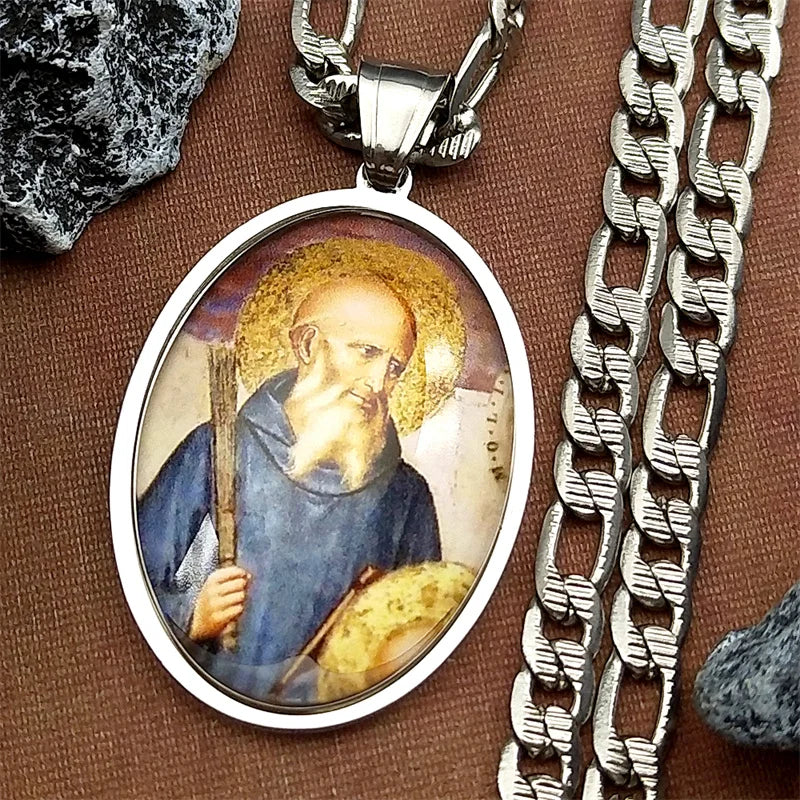Saint Benedict,Catholic Necklace,Religious Gift Jewelry