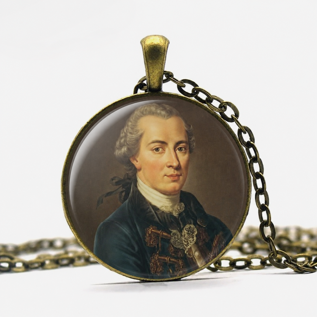 IMMANUEL KANT Necklace,German, Philosopher,Modern Philosophy Epistemology, Ethics,Metaphysics,Critique of Pure Reason,Glass Pendant Necklace