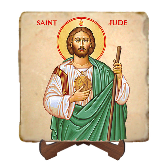 St.Jude the Apostle Icon,Men Saints,Marble Icon,Handmade,Prayer gift,Christian Icon
