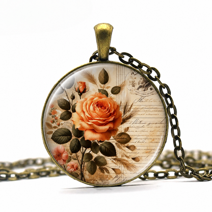 Vintage Rose Gift Necklace