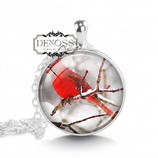 Red Cardinal Necklace,Red Cardinal Pendant,Remembrance Jewelry,Memorial Necklace,Gift for Him Her