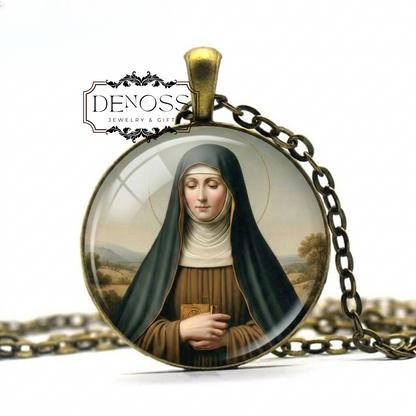 SAINT ITA of KILLEEDY Pendant Necklace,Patron Saint of Youth & Education
