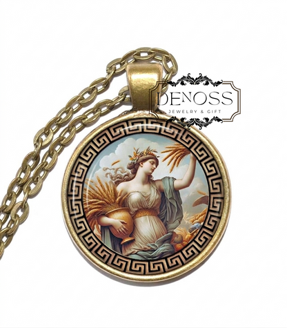 CERES Necklace,Goddess of Fertility,Goddess of Agriculture,Goddess of Crops,Goddess of Motherly Relationships,Roman, Mythology