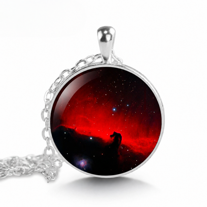 Horsehead Nebula Pendant Necklace,Galaxy Universe
