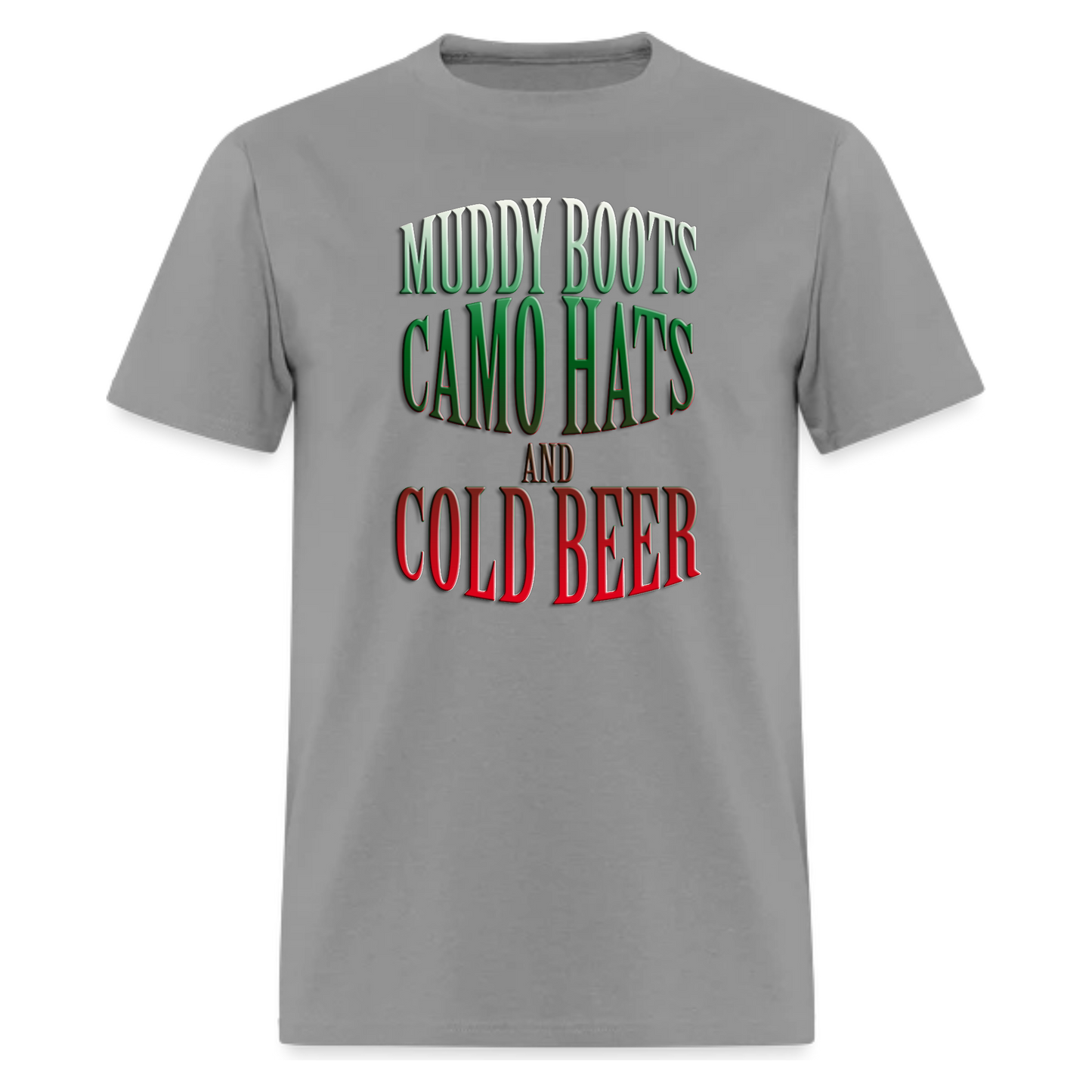 Muddy Boots Camo Hats And Cold Beer Country Music Tshirt For Western Lifestyle