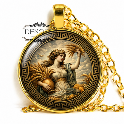 CERES Necklace,Goddess of Fertility,Goddess of Agriculture,Goddess of Crops,Goddess of Motherly Relationships,Roman,Mythology