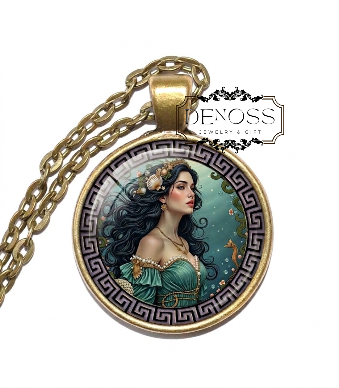 CETO Necklace,Goddess of Ocean Mysteries,Queen of Shadowed Seas,Mother of Ancient Monsters,Keeper of Deep Sea Magic