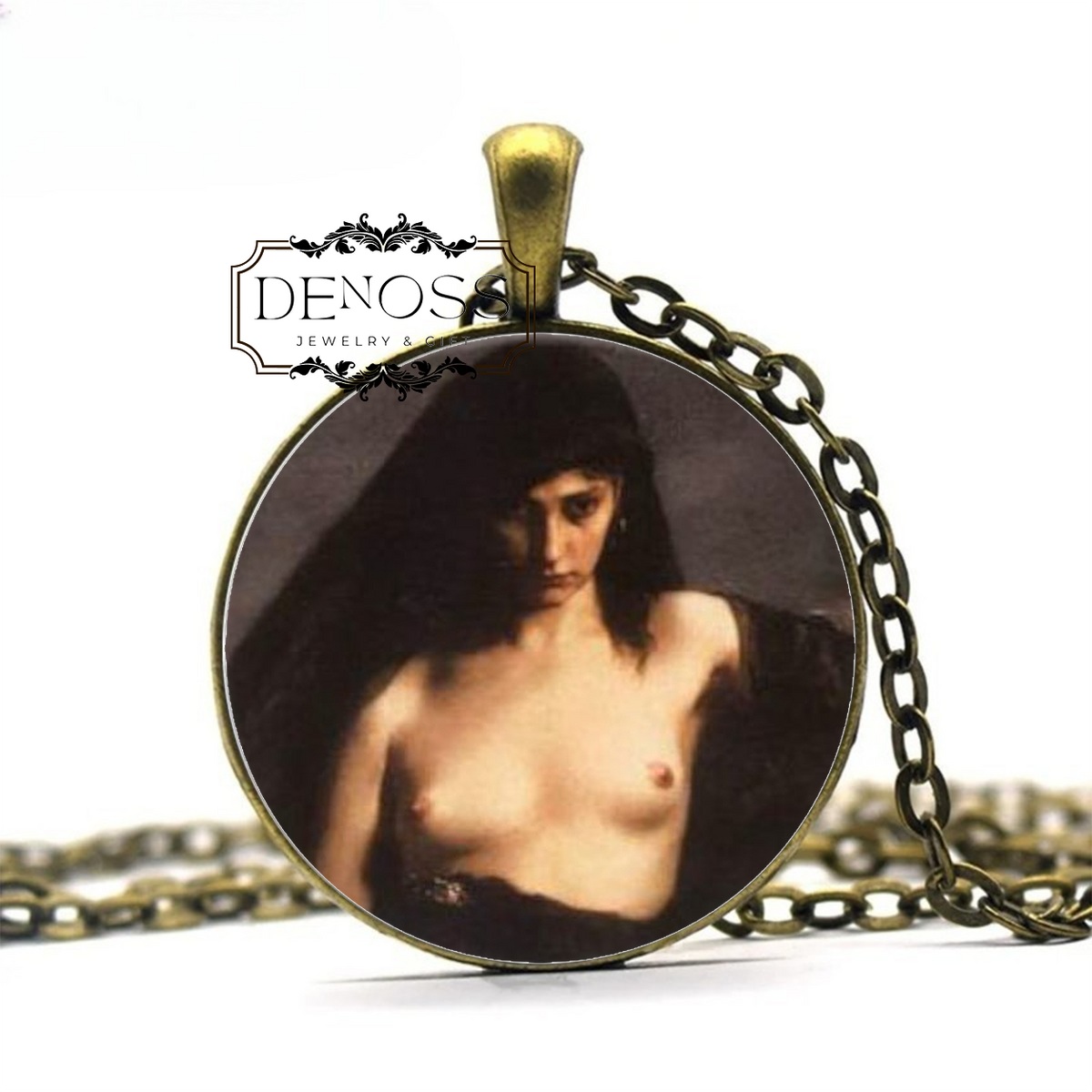 Sappho Painting Pendant Necklace,Classic Lesbian Art Gift